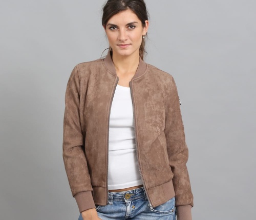 Urban Classics Ladies Imitation Suede Bomber Jacket